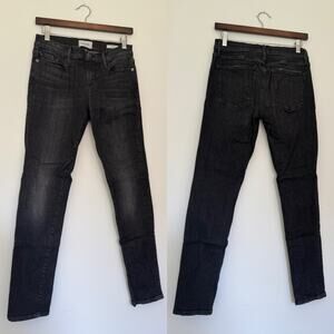 Frame "Le Garcon" Dark Wash/Black Denim Jeans
